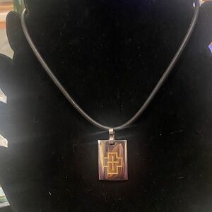 Charisma Silver and Black Pendant Necklace